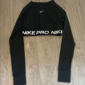 Nike Pro Black Cropped athletic top